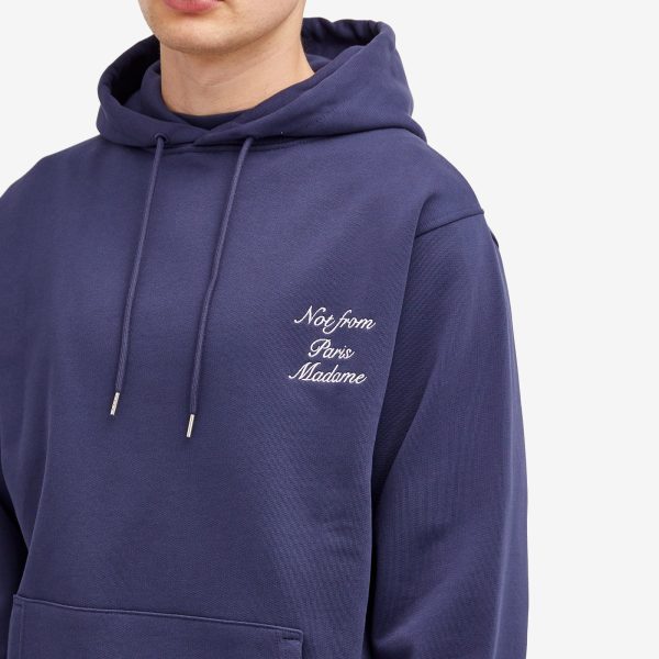 Drôle de Monsieur Not From Paris Madame Calligraphy Hoodie