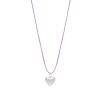 Anni Lu Silver Heart On A String Necklace