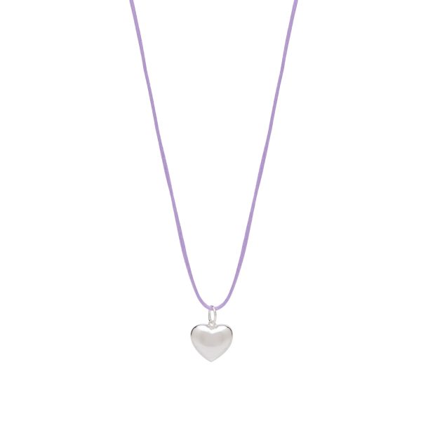 Anni Lu Silver Heart On A String Necklace