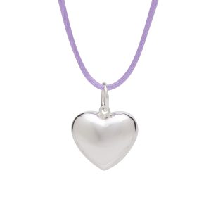 Anni Lu Silver Heart On A String Necklace