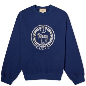 Gucci Horse Parade Logo Crew Neck Sweat