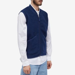 Universal Works Wool Fleece Zip Waistcoat