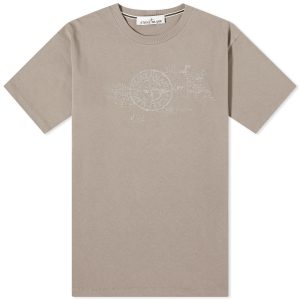 Stone Island Camo Three Badge Print T-Shirt