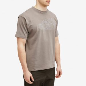 Stone Island Camo Three Badge Print T-Shirt