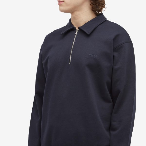 Norse Projects Ketel Tonal Logo Half Zip Sweat