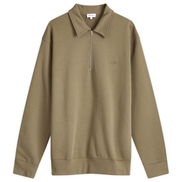 Norse Projects Ketel Tonal Logo Half Zip Sweat