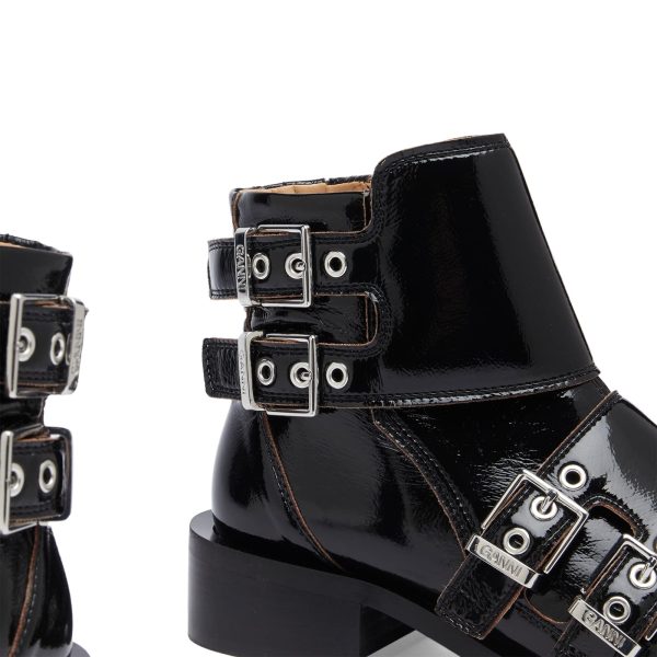 Ganni Feminine Buckle Boot Naplack