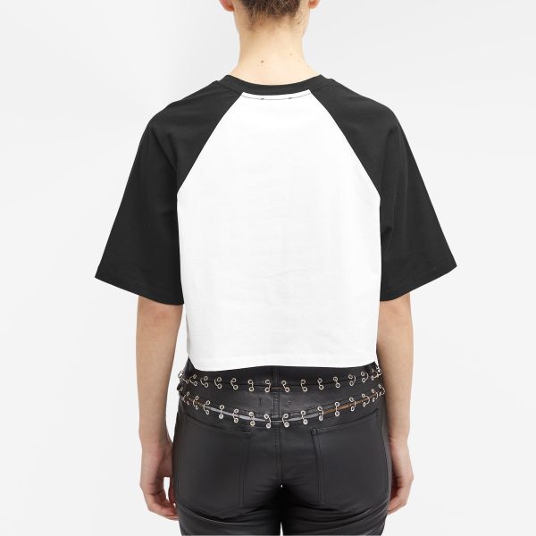 Balmain Printed Raglan Cropped T-Shirt