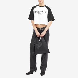 Balmain Printed Raglan Cropped T-Shirt