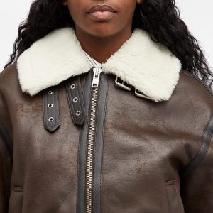 DUNST Unisex Loose Fit Line Shearling Jacket