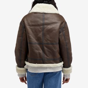 DUNST Unisex Loose Fit Line Shearling Jacket