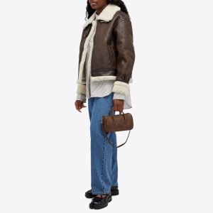 DUNST Unisex Loose Fit Line Shearling Jacket