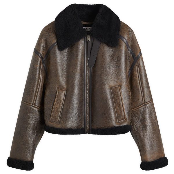 Acne Studios Leather Shearling Jacket