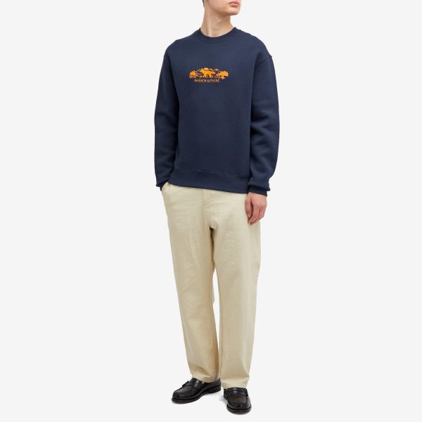 Maison Kitsune Outdoor Profile Fox Comfort Crew Sweatshirt