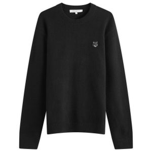 Maison Kitsune Bold Fox Head Patch Regular Lambswool Crew Ju