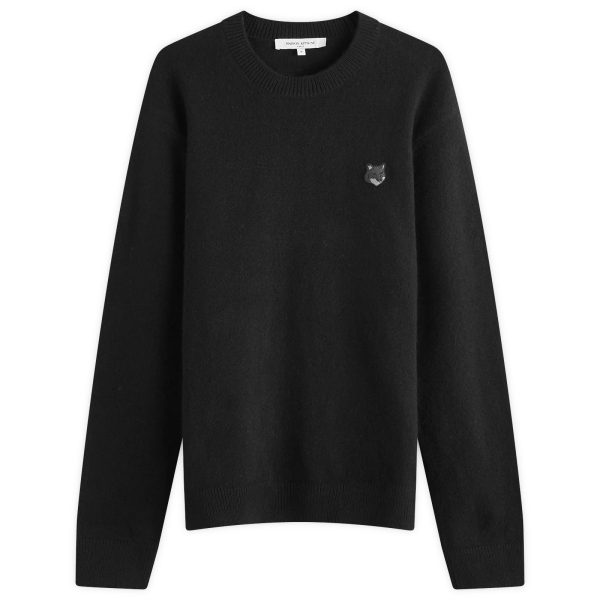 Maison Kitsune Bold Fox Head Patch Regular Lambswool Crew Ju