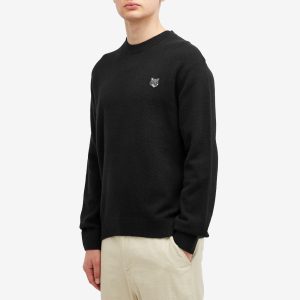 Maison Kitsune Bold Fox Head Patch Regular Lambswool Crew Ju