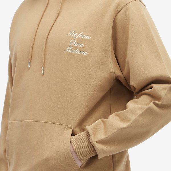 Drôle de Monsieur Not From Paris Madame Calligraphy Hoodie