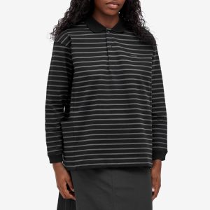 Snow Peak Cotton Border Long Sleeve Polo Top