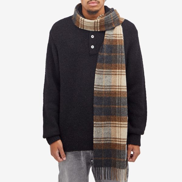 Norse Projects Moon Lambswool Checked Scarf