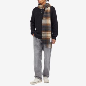 Norse Projects Moon Lambswool Checked Scarf