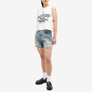 Balmain Western Print Cropped Tank Top