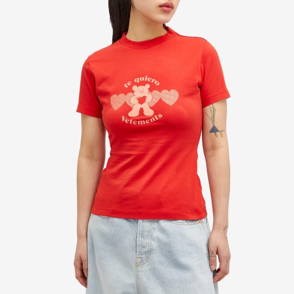 VETEMENTS Te Quiero Fitted T-Shirt