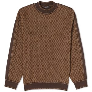 Balmain Mini Monogram Jacquard Knitted Jumper