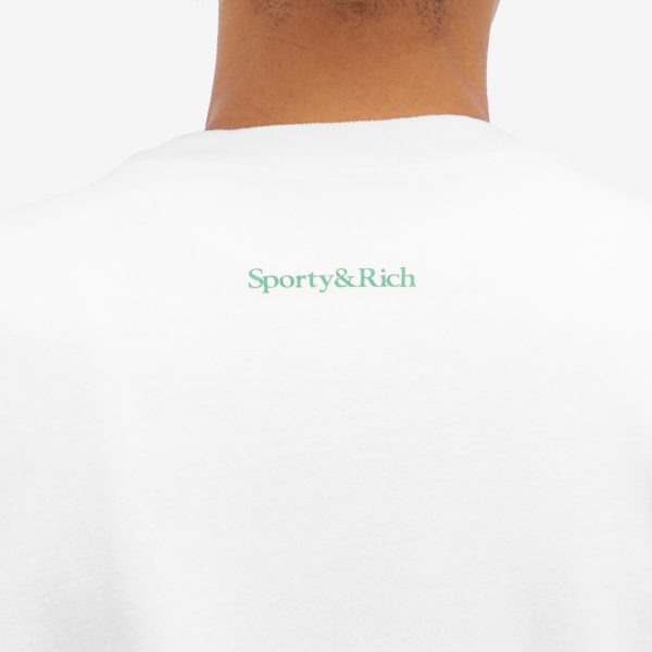 Sporty & Rich Wellness Club Flocked Sweatshirt