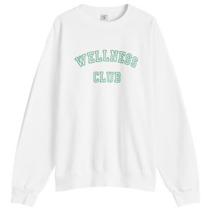 Sporty & Rich Wellness Club Flocked Sweatshirt