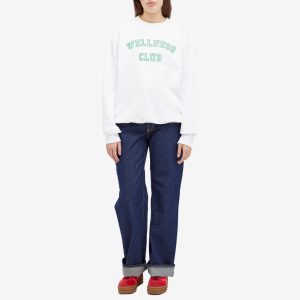 Sporty & Rich Wellness Club Flocked Sweatshirt