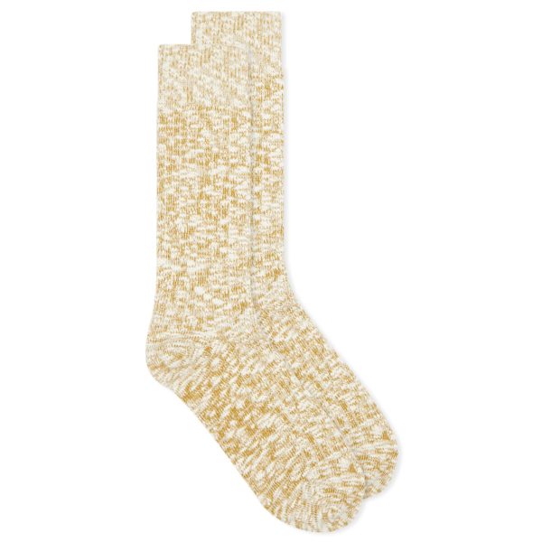 Anonymous Ism Light Slub Crew Sock Large Ivory