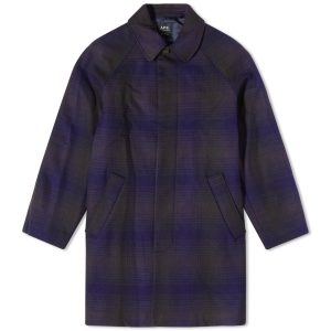 A.P.C. Maxime Check Wool Overcoat