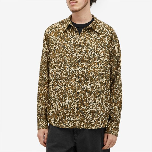 Isabel Marant Cybilio Leopard Print Long Sleeve Shirt