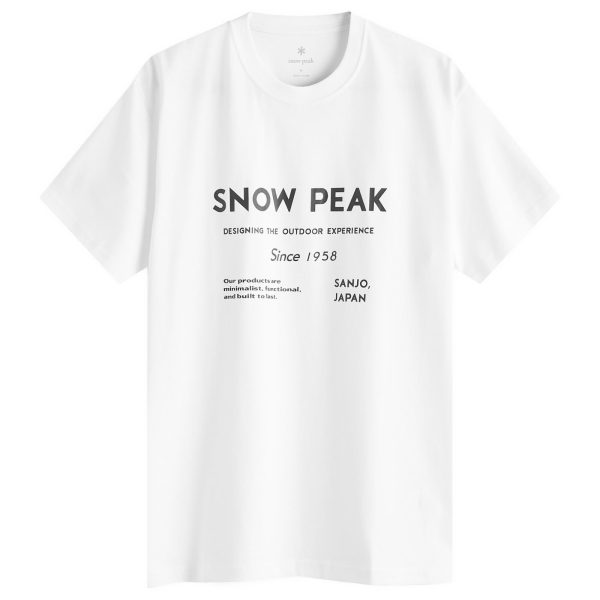 Snow Peak Typography Logo T-Shirt