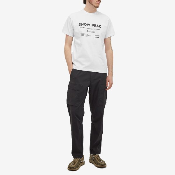 Snow Peak Typography Logo T-Shirt