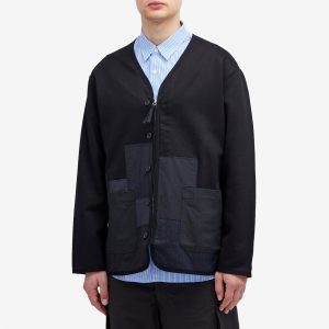 Comme des Garçons Homme Multi Fabric Patchwork Cardigan