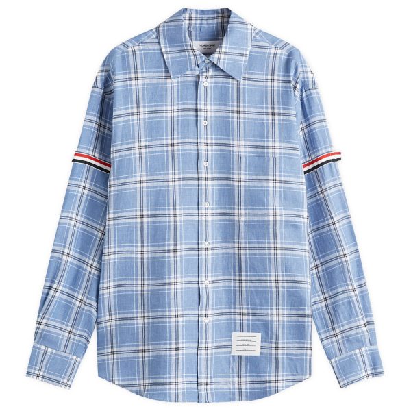 Thom Browne Arm Band Plaid Shirt