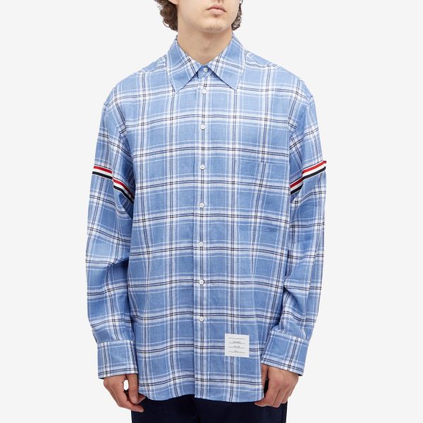 Thom Browne Arm Band Plaid Shirt