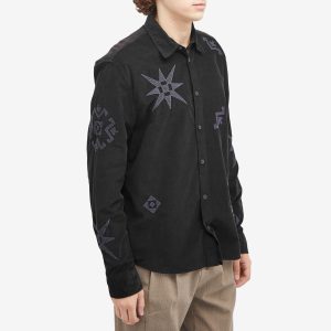 Wax London Trin Cord Embroidered Shirt