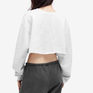 Joah Brown Cut Off Logo Sweatshirt