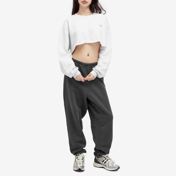 Joah Brown Cut Off Logo Sweatshirt