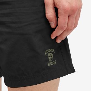 Alexander McQueen Varsity Skull Logo Swim Shorts