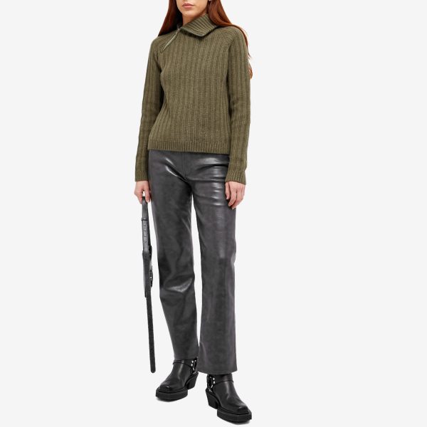 Agolde Sloane Leather Look Jeans