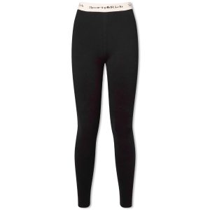 Sporty & Rich Serif Logo Ribbed Leggings