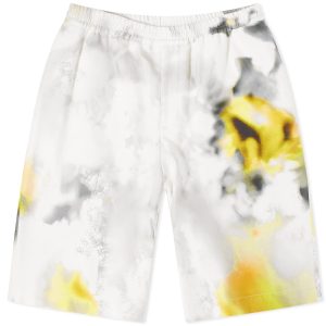 Alexander McQueen Obscured Flower Printed Shorts