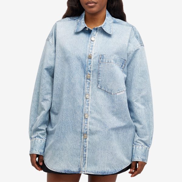 Alexander Wang Printed Denim Button Down Shirt