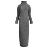 Max Mara Knitted Turtle Neck Maxi Dress