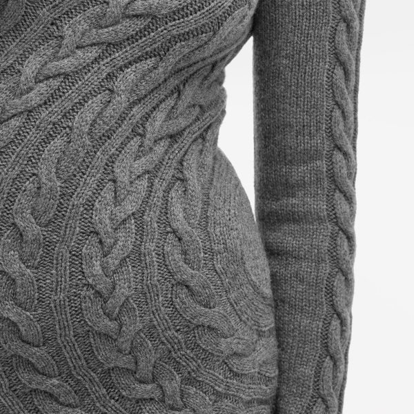 Max Mara Knitted Turtle Neck Maxi Dress