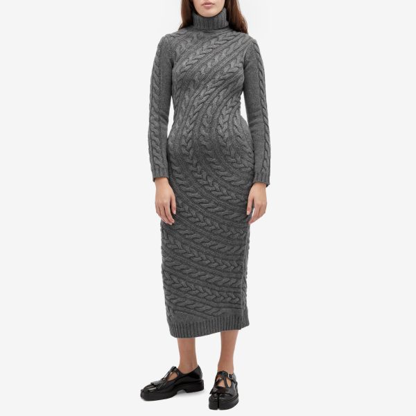 Max Mara Knitted Turtle Neck Maxi Dress